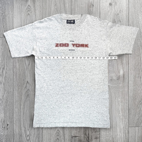 Zoo York Supreme Zoo Thousand T-Shirt Heather Grey Size M Vintage Y2k Streetwear - Picture 6 of 10